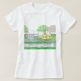 Gelbes Bauernhaus; Hemd T-Shirt