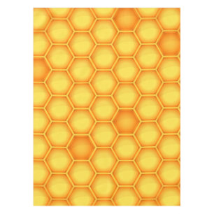 Gelbes Bienenwaben-Muster Tischdecke