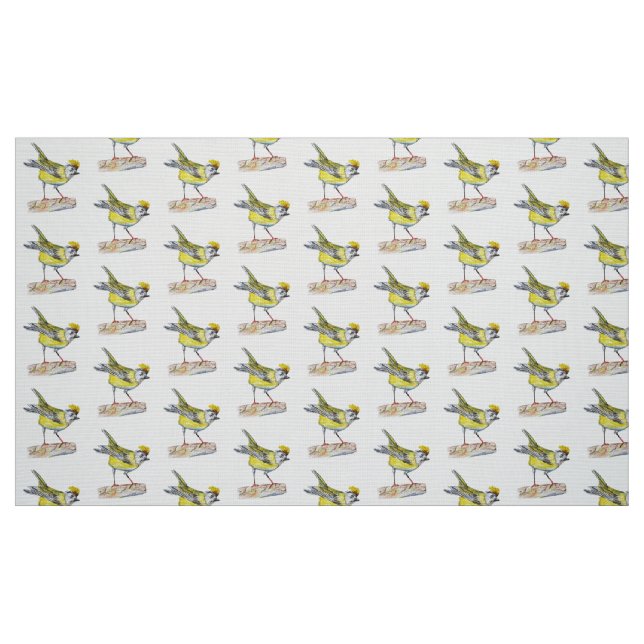 Gelbes Bird-Polyester Poplin (60" Breite) Stoff (Fat Quarter (45,7 x 55,9 cm))
