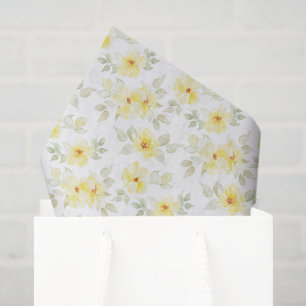 Gelbes Blumen-Dekupier-Tissue-Papier, Blumen Seidenpapier
