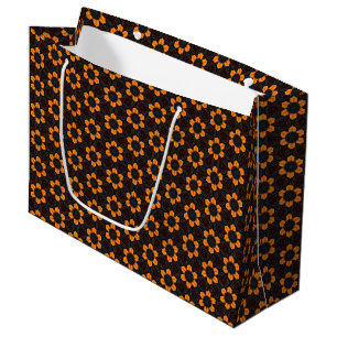 Gelbes Blumen-Muster-große Geschenk-Tasche Große Geschenktüte