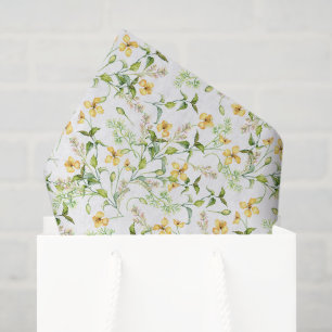 Gelbes Blumen-Seidenpapier, Decoupage-Blumen Seidenpapier