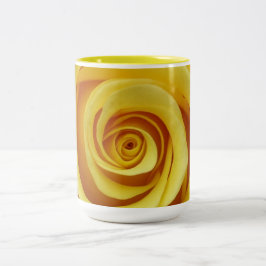 Gelbes Blumen Zweifarbige Tasse