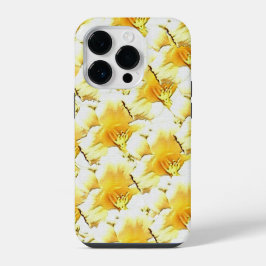 Gelbes Blumenhandyhülle iPhone 14 Pro Hülle