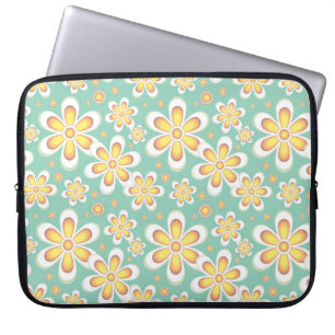Gelbes Blumenmuster Laptopschutzhülle