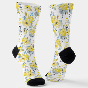 Gelbes Blumenmuster Socken