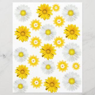 Gelbes Blumenskizzenbuchpapier