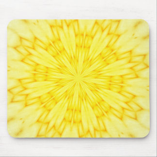 Gelbes Blüten-Fraktal Mousepad