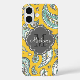 Gelbes Bohemisches Paisley-Monogramm title_seo2