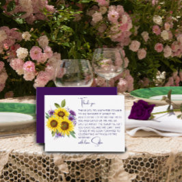 Gelbes Brautparty Dankeskarte