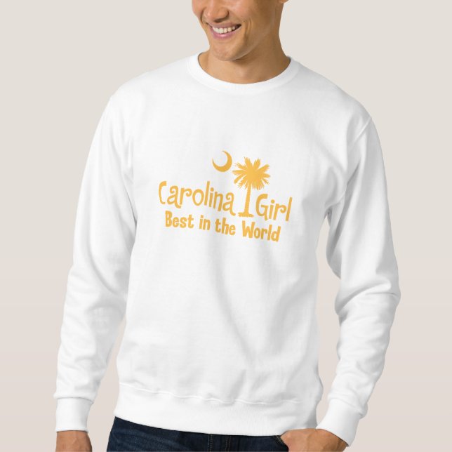 Gelbes Carolina-Mädchen am besten in der Welt Sweatshirt (Vorderseite)