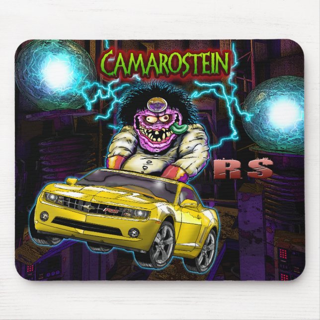 Gelbes Chevy Camaro RS Mousepad (Vorne)
