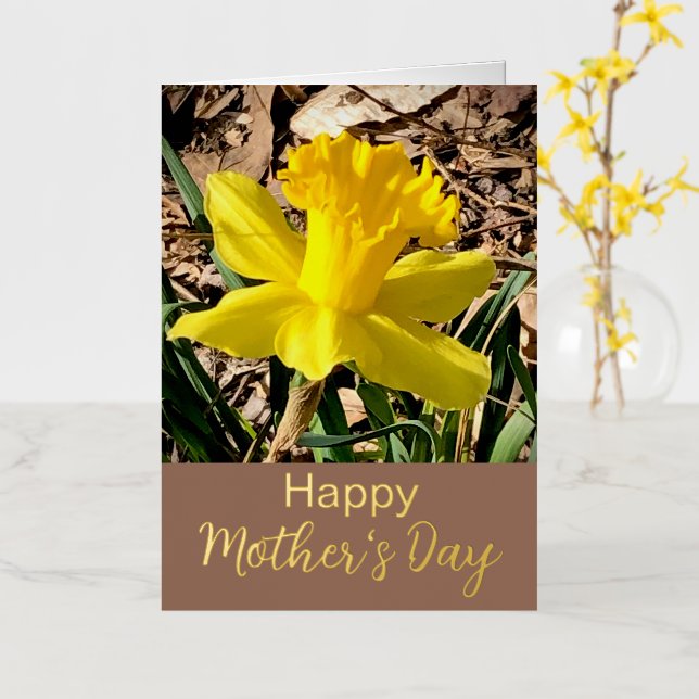 Gelbes Daffodil Happy Mother Day Gold (Gelbe Blume)