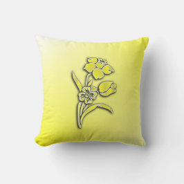 Gelbes Daffodil Kissen