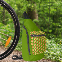 Gelbes Dahlia-Blumenmuster auf Grün