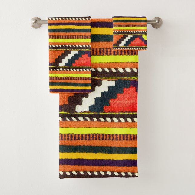 Gelbes Design des nativen Amerikanischen Ureinwohn Badhandtuch Set (Insitu)