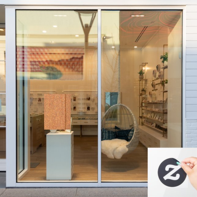 Gelbes Design Fensteraufkleber (Schaufenster)