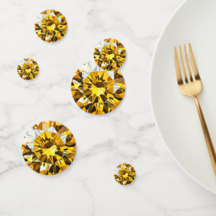 Gelbes Diamantmuster Konfetti