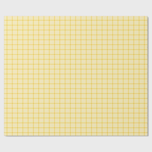 Gelbes Digitalgitter Geschenkpapier (Flach)