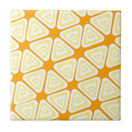 Gelbes Dreieck-Muster Fliese