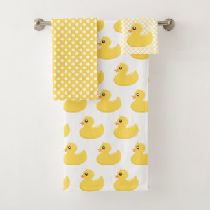 Gelbes Ducky Bad-Tuch-GummiSet Badhandtuch Set