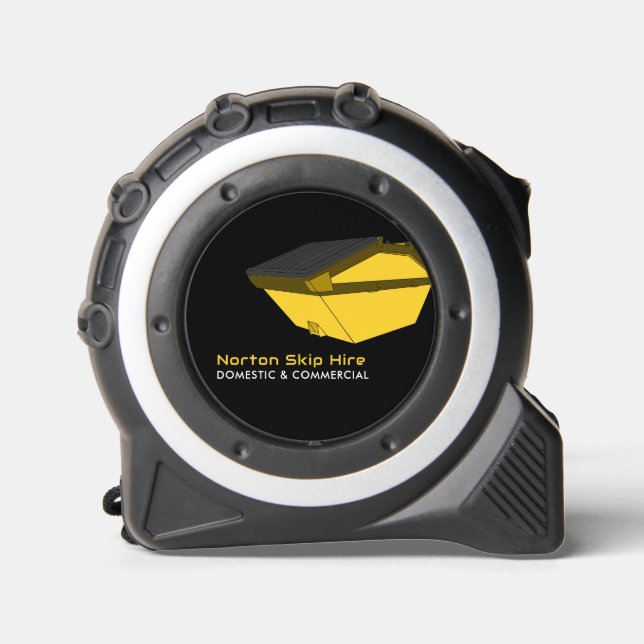 Gelbes Dumpster, Skip/Dumpster Maßband (Vorderseite)