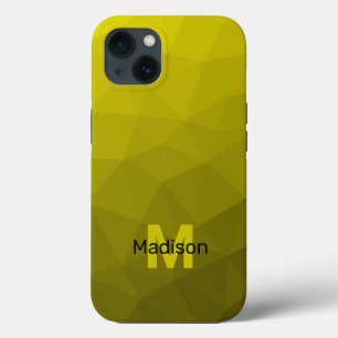 Gelbes dunkles Omergeometrie-Maschenmuster Monogra Case-Mate iPhone Hülle