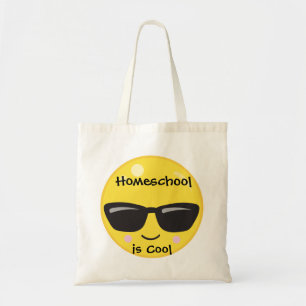 Gelbes Emoji Homeschool ist cool Tragetasche