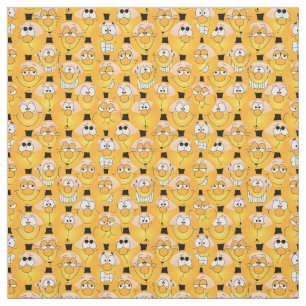 Gelbes 😀 Emoji-Muster Stoff