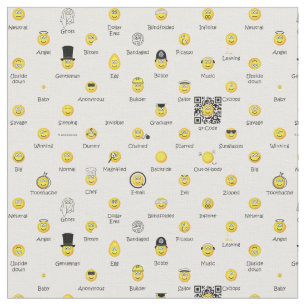 Gelbes Emoticons-Gewebe Stoff