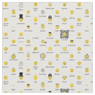 Gelbes Emoticons-Gewebe Stoff