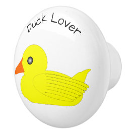 Gelbes Enten-Design personalisiert Keramikknauf