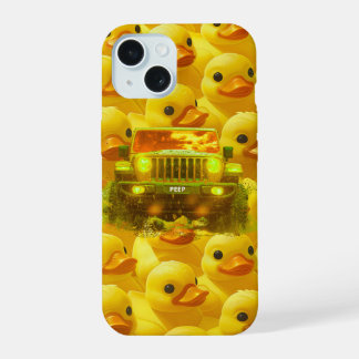 Gelbes Entendüster 4x4 Offshore-Gehäuse iPhone 15 Hülle