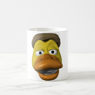 Gelbes Entengesichtsgesicht Kaffeetasse