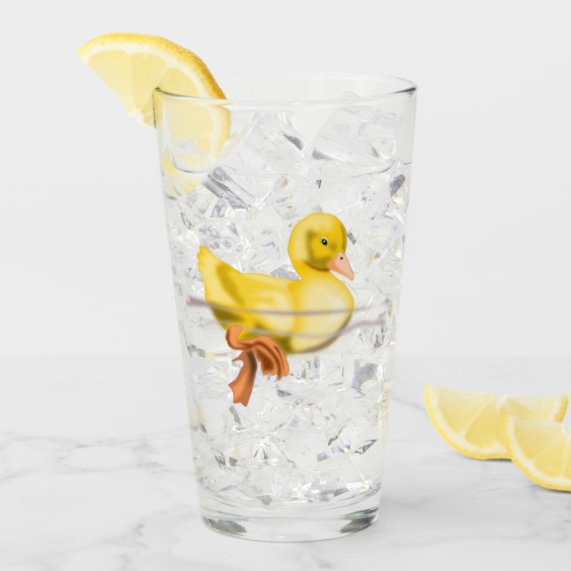 Gelbes Entenglas Glas (Vorderseite Ice)