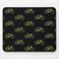 Gelbes Fahrrad auf schwarz