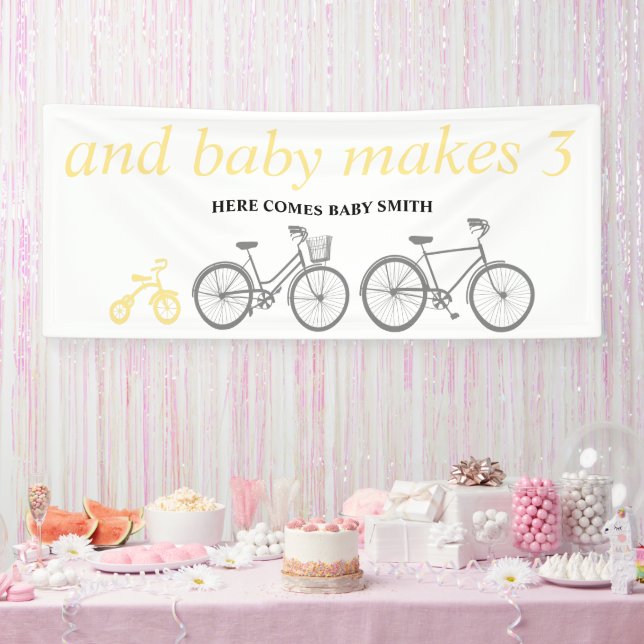 Gelbes Fahrrad Banner (Party)