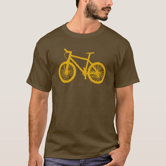 Gelbes Fahrrad T-Shirt (Vorderseite)
