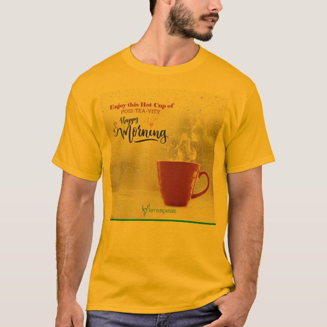 Gelbes Farbhemd-Trend T-Shirt (Vorderseite)