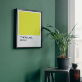 Gelbes Farblied - weiße Grenze Poster