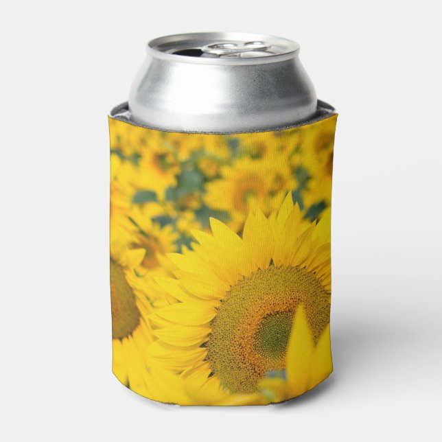 Gelbes Feld von Sonnenblumen Fotografie Dosenkühler (Kanne Vorderseite)