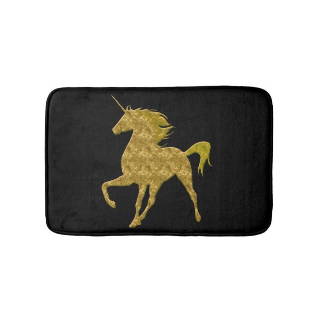 Gelbes Feuer Einhorn-Badematte Badematte (Vorderseite)