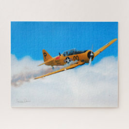 Gelbes Flugzeug-Puzzlespiel