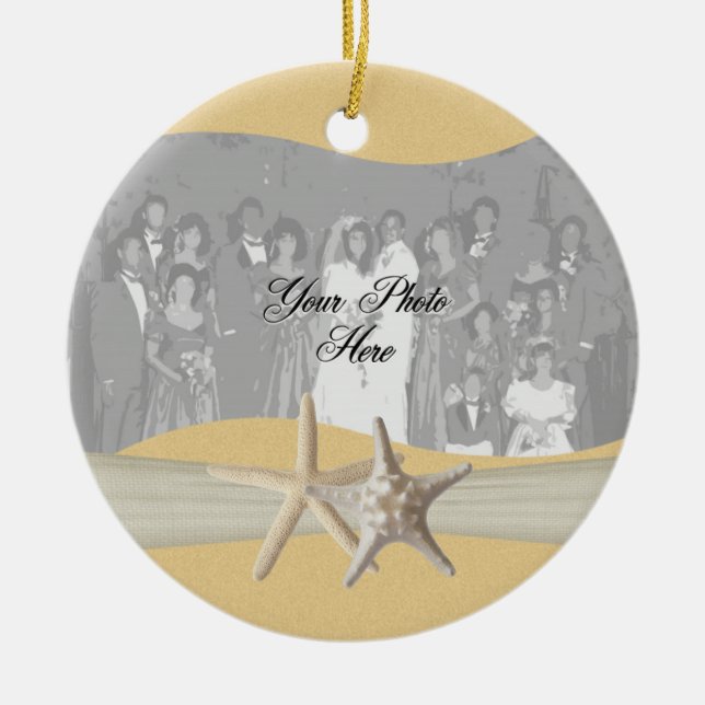 Gelbes Foto Keramik Ornament (Vorne)