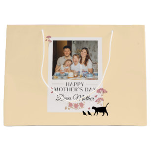 Gelbes Foto Muttertag Große Geschenktasche Geschenktüte