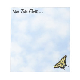 Gelbes Frack Butterfly Blue Sky Personalisiert Notizblock