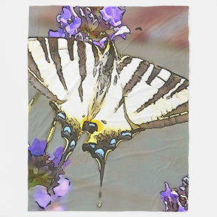 Gelbes Frack für Lilac-Blume Schwarz O Fleecedecke