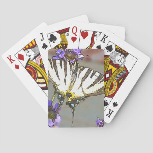 Gelbes Frack für Lilac-Blume Schwarz O Spielkarten