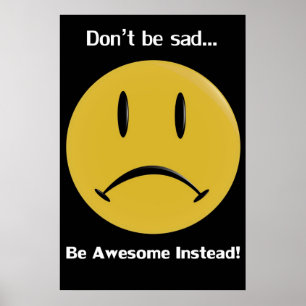 Gelbes Frowny Poster