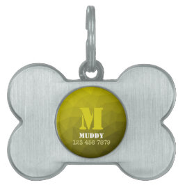 Gelbes geometrisches Maschenmuster Tiermarke